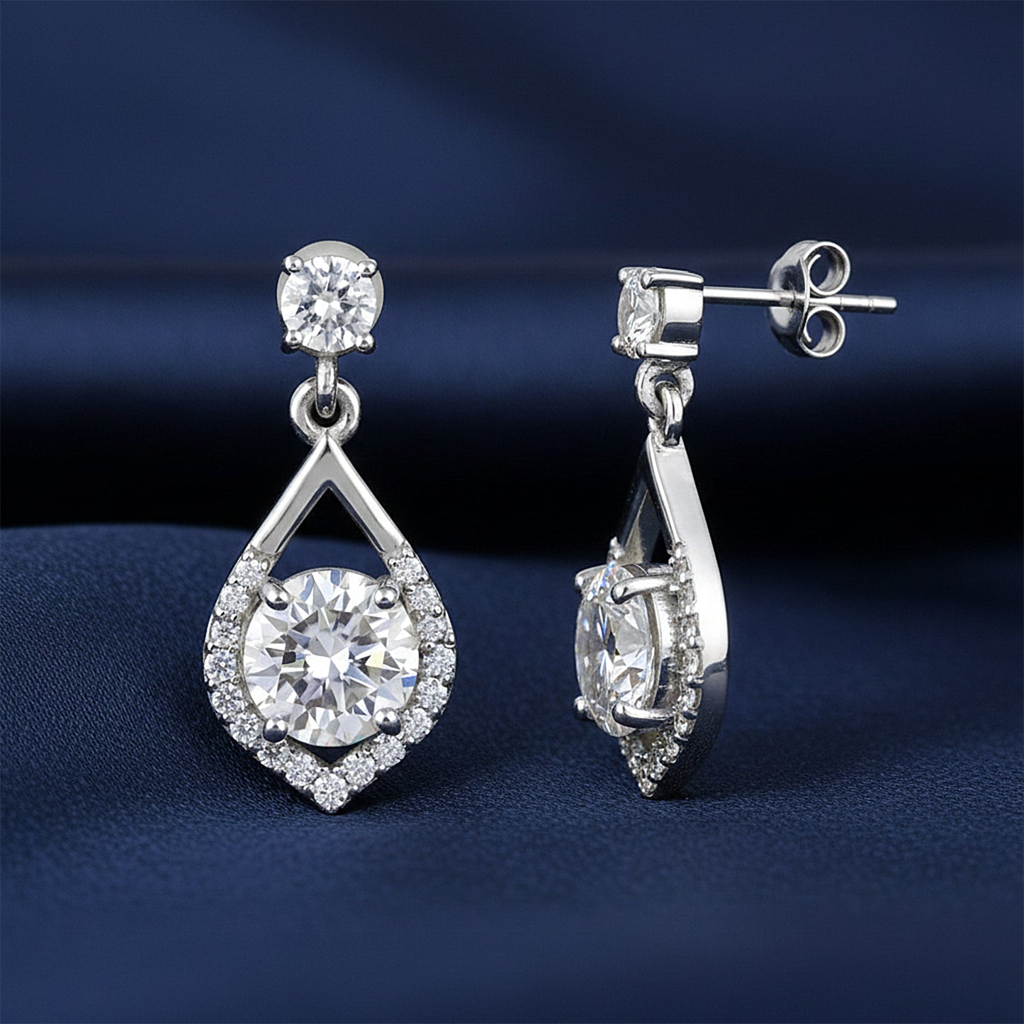 6 Ct Lab Created Round Diamond Studs | VS1 | 18k Gold Vermeil | Anniversary Gift Her