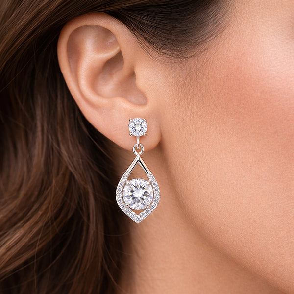 6 Ct Lab Created Round Diamond Studs | VS1 | 18k Gold Vermeil | Anniversary Gift Her