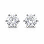 1.80 Ct Round Cut Lab Grown Diamond Stud Earrings — VS1 Clarity, 18k Gold Vermeil