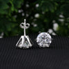 1.80 Ct Round Cut Lab Grown Diamond Stud Earrings — VS1 Clarity, 18k Gold Vermeil