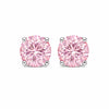 2 Ct Pink Moissanite Stud Earrings Gold Vermeil Treated Certified Romantic Gift
