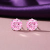 2 Ct Pink Moissanite Stud Earrings Gold Vermeil Treated Certified Romantic Gift