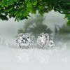 2.50 Ct Round Cut Lab Grown Diamond Stud Earrings — VS1 Clarity, 18k Gold Vermeil