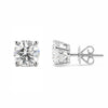 2.90 Ct Round Cut Lab Grown Diamond Stud Earrings — VS1 Clarity, 18k Gold Vermeil