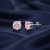 3.00 ct DEW Pink Moissanite Stud Earrings Gold Vermeil – Elegant Birthday Jewelry