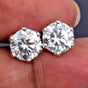 5.20 Ct Off-White Moissanite Stud Earrings Gold Vermeil – Sparkling Gift Deal