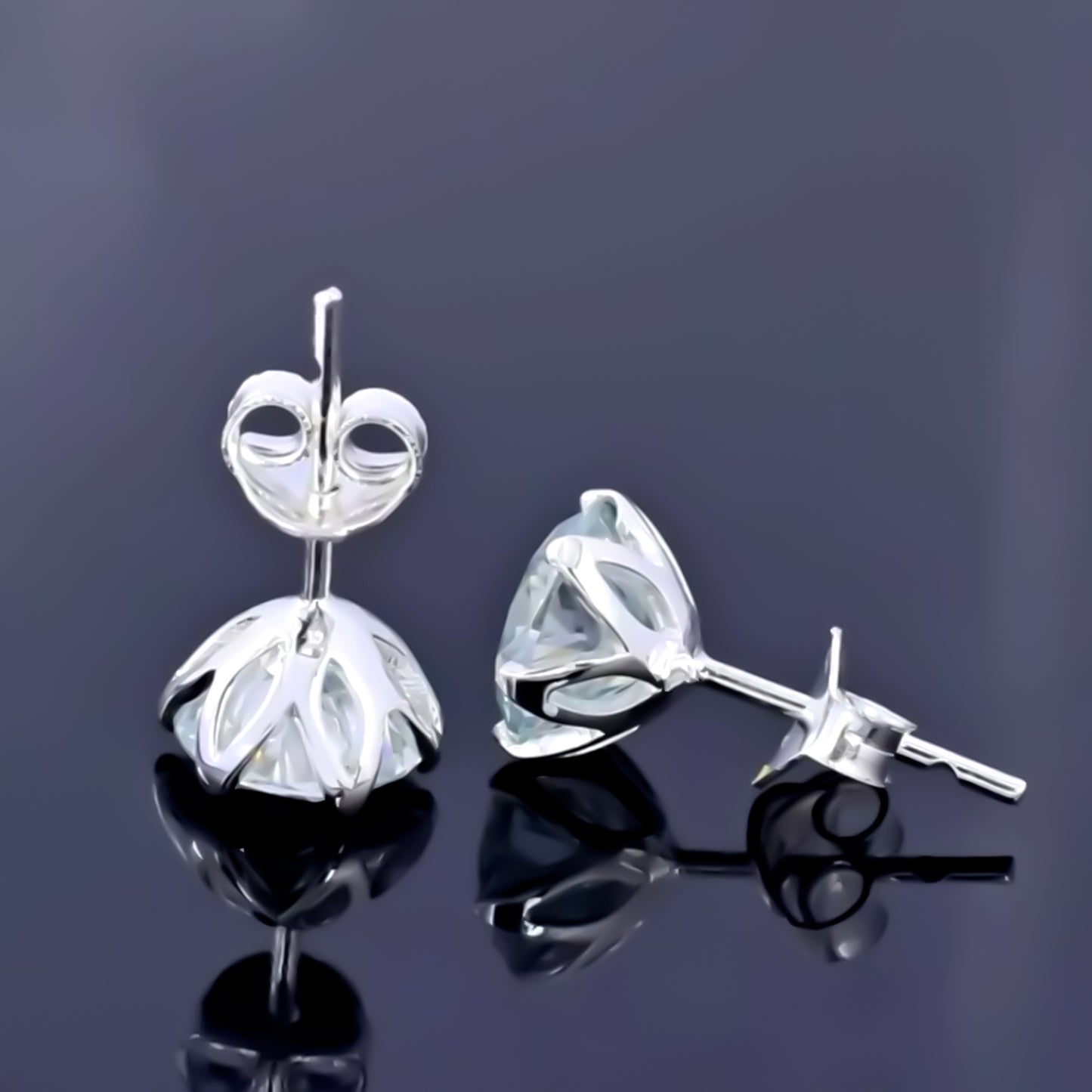 5.20 Ct Off-White Moissanite Stud Earrings Gold Vermeil – Sparkling Gift Deal