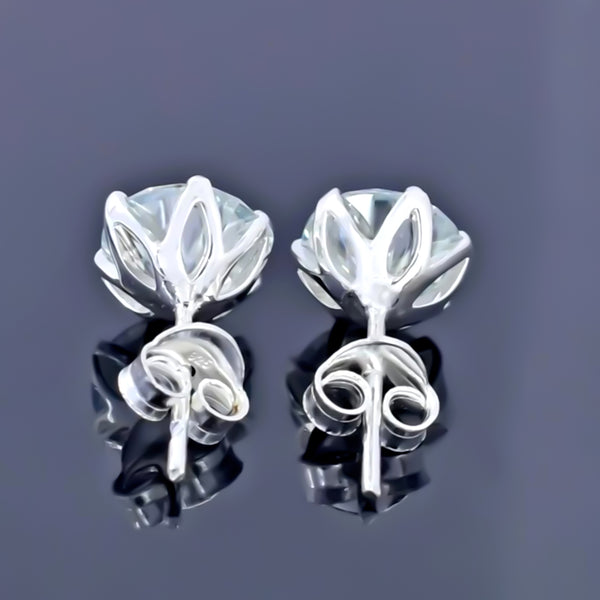 5.20 Ct Off-White Moissanite Stud Earrings Gold Vermeil – Sparkling Gift Deal