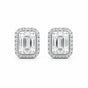 5.00 ct DEW Emerald Cut White Moissanite Studs Gold Vermeil – Elegant Gift Idea