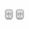 4 Ct Emerald Cut Lab Grown Diamond Stud Earrings — VS1 Clarity, 18k Gold Vermeil