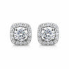 6.80 ct DEW Round White Moissanite Stud Earrings Gold Vermeil – Sparkle This July