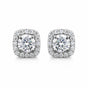6.80 ct DEW Round White Moissanite Stud Earrings Gold Vermeil – Sparkle This July