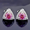 3.50 ct DEW Certified Pink Moissanite Earrings Gold Vermeil Birthday Jewelry Gift