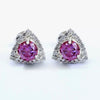3.50 ct DEW Certified Pink Moissanite Earrings Gold Vermeil Birthday Jewelry Gift
