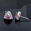 3.50 ct DEW Certified Pink Moissanite Earrings Gold Vermeil Birthday Jewelry Gift