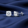 5 ct DEW Cushion Cut Off-White Moissanite Studs Gold Vermeil – Summer Gift Deal