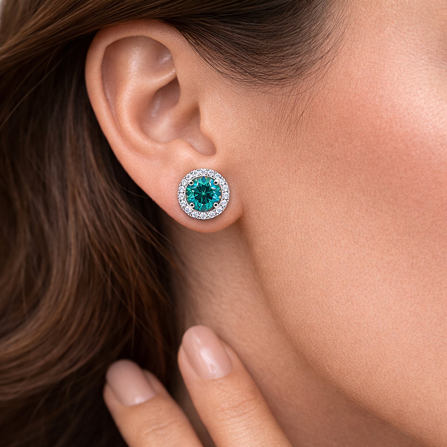 3 Carat Round Lab Diamond Martini Studs