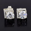 6.00 ct DEW Round White Moissanite Stud Earrings Gold Vermeil – Wedding Gift Pick