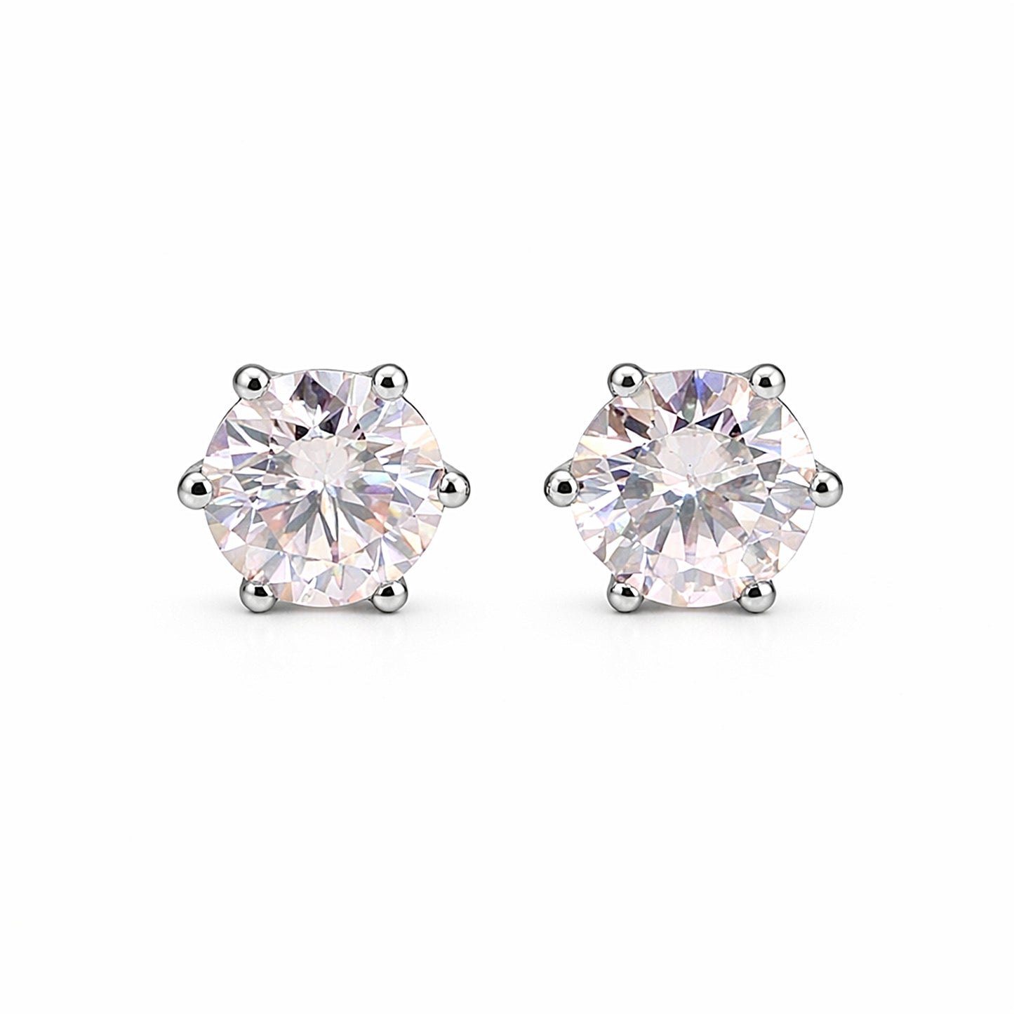 4.00 ct DEW Pink Moissanite Stud Earrings Gold Vermeil – Glamorous Birthday Gift
