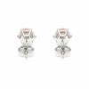 4.00 ct DEW Pink Moissanite Stud Earrings Gold Vermeil – Glamorous Birthday Gift