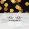 4.00 ct DEW Pink Moissanite Stud Earrings Gold Vermeil – Glamorous Birthday Gift