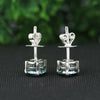 6.50 ct DEW Blue Moissanite Stud Earrings in Gold Vermeil – Festive Shine Jewelry