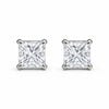 6.00 ct DEW Princess Cut Certified Moissanite Studs in Gold Vermeil For Wife