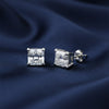 6.00 ct DEW Princess Cut Certified Moissanite Studs in Gold Vermeil For Wife