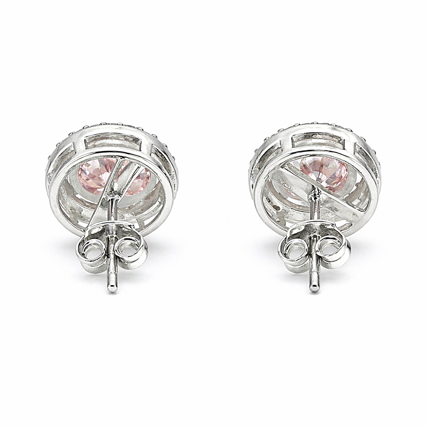 5.00 Ct Pink Moissanite Stud Earrings Gold Vermeil – Anniversary Gift Jewelry