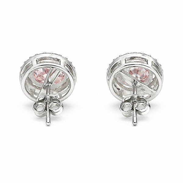 5.00 Ct Pink Moissanite Stud Earrings Gold Vermeil – Anniversary Gift Jewelry