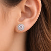 5.00 Ct Pink Moissanite Stud Earrings Gold Vermeil – Anniversary Gift Jewelry