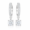4.00 ct DEW Off-White Moissanite Dangle Earrings Gold Vermeil – Summer Gift Pick