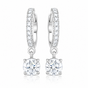 4.00 ct DEW Off-White Moissanite Dangle Earrings Gold Vermeil – Summer Gift Pick
