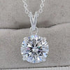 5.34ct DEW White Moissanite Round Pendant Necklace