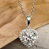 Certified 5.30 Ct White Moissanite Pendant in Gold Vermeil Gift for Women