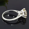 4.18 ct DEW White Moissanite Round Solitaire Ring - 18K Gold Vermeil on 925 Sterling Silver