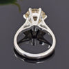4.18 ct DEW White Moissanite Round Solitaire Ring - 18K Gold Vermeil on 925 Sterling Silver