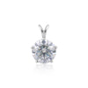 5.00 ct DEW Round Cut White Moissanite Solitaire Pendant in Certified Gift 18K Gold Pla 18K Gold Plated