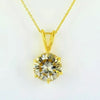 5.75 Ct Champagne Moissanite Solitaire Pendant in Gold Vermeil Gift for Women