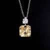 5.00 ct DEW Champagne Moissanite Solitaire Pendant Gold Vermeil Cyber Monday Deal