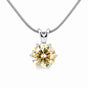 6.20 ct DEW Champagne Moissanite Pendant in Gold Vermeil