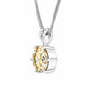 10.25ct DEW Champagne Moissanite Round Pendant Necklace