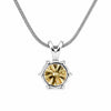 6.20 ct DEW Champagne Moissanite Pendant in Gold Vermeil