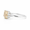 9.3 Ct Champagne Moissanite Asscher Solitaire Ring - 925 Sterling Silver Gold Vermeil
