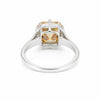 9.3 Ct Champagne Moissanite Asscher Solitaire Ring - 925 Sterling Silver Gold Vermeil