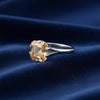 925 sterling silver inner band of champagne diamond ring, hallmark visible