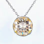 7.10 Ct Champagne Moissanite Pendant Gold Vermeil Certified Christmas Jewelry