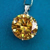 9.80 Ct Champagne Moissanite Pendant Gold Vermeil Cyber Monday Gift for Wife