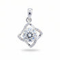 3.70 ct DEW Certified White Moissanite Pendant 18K Gold Plated
