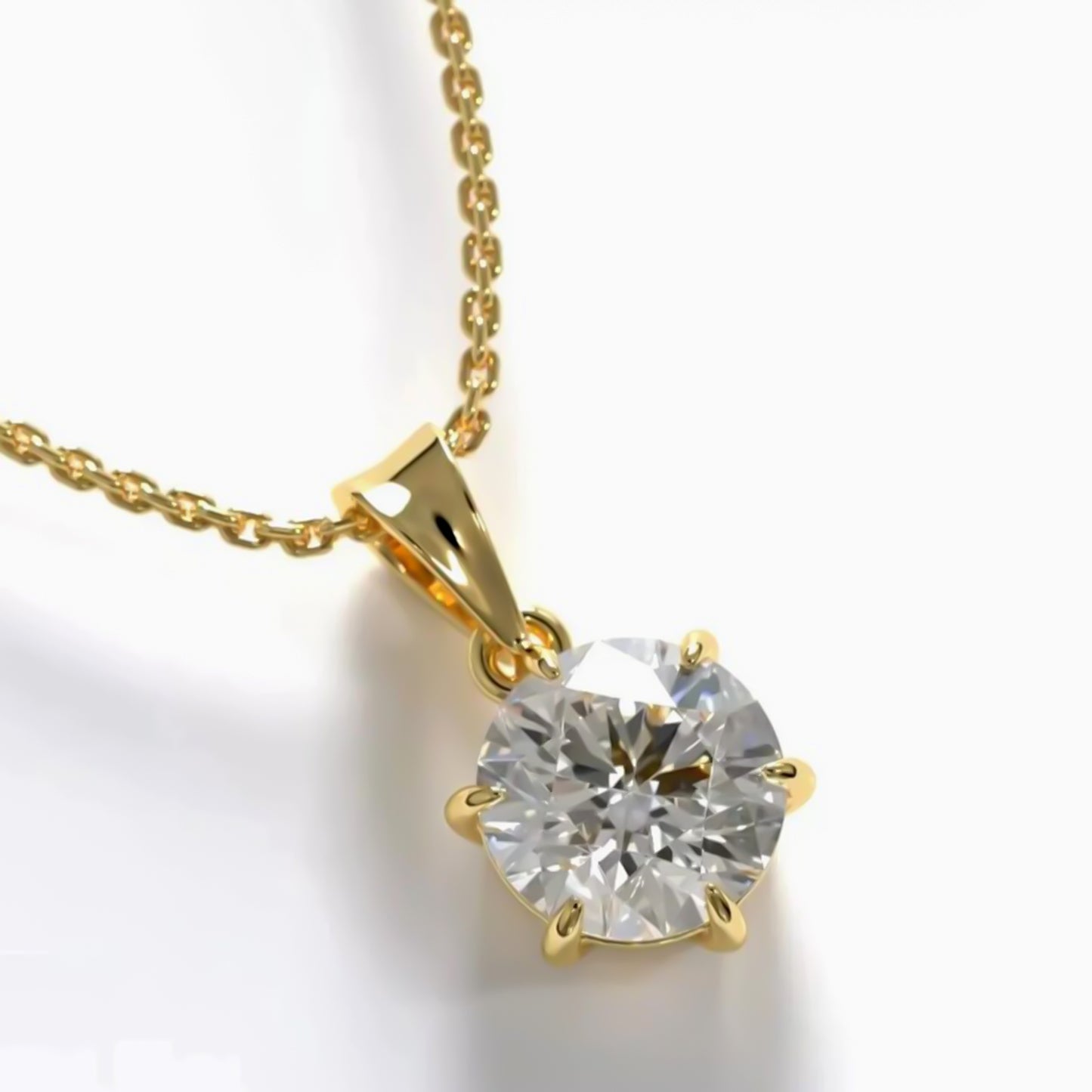 4.90 Ct White Moissanite Pendant Gold Vermeil Cyber Monday Certified Gift Deal